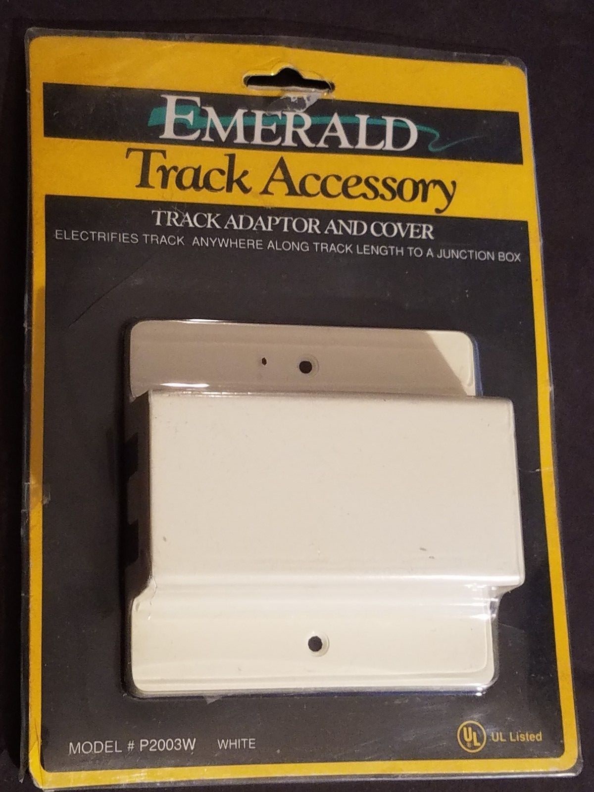 Emerald Track Lighting #P2003W Track Adaptor & Cover White New