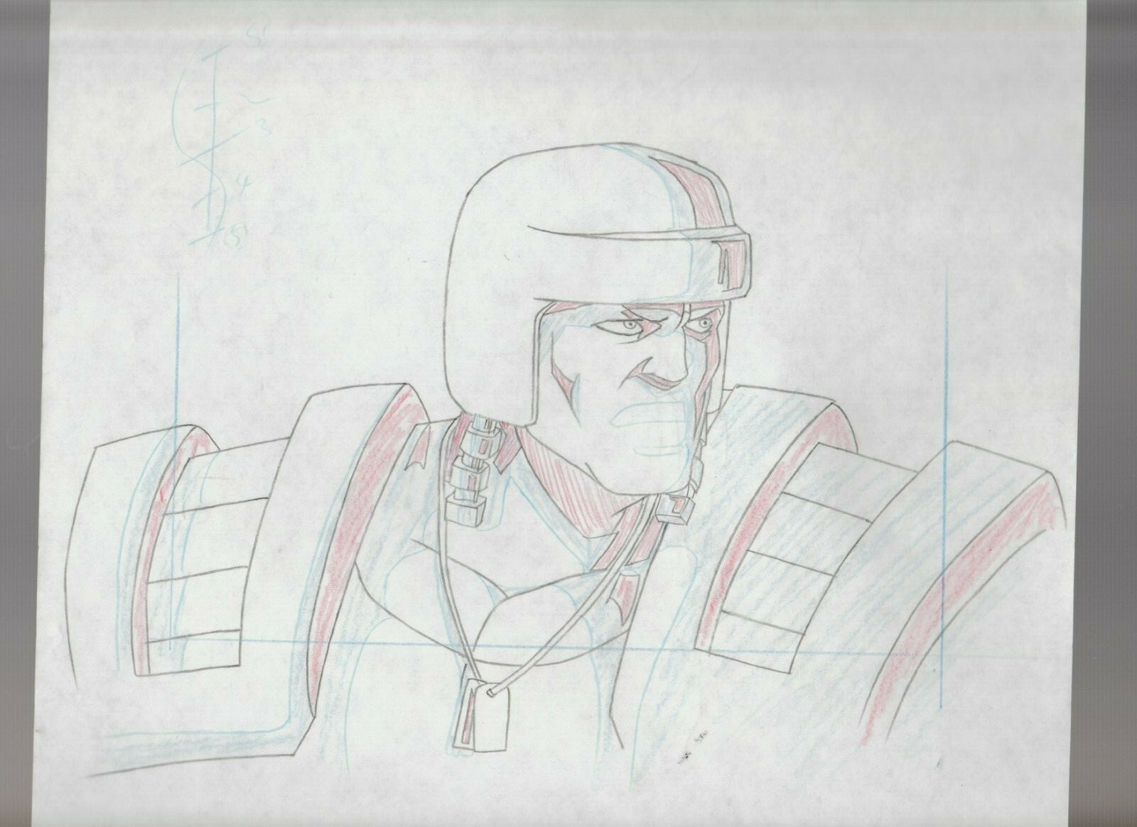 GI JOE Cartoon 10.5x9.5" Animation Production Drawing FN+ 6.5 SC380 S5-125