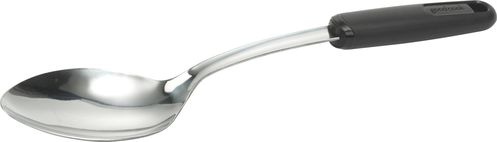 (2 pack) 13" Stainless Steel Basting Spoon, Silver and Black