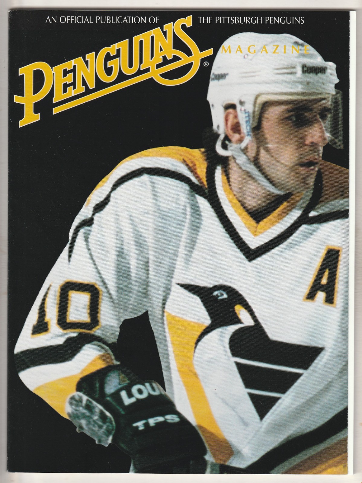 October 14, 1995 Penguins vs Mighty Ducks Hockey Program----Ron Francis