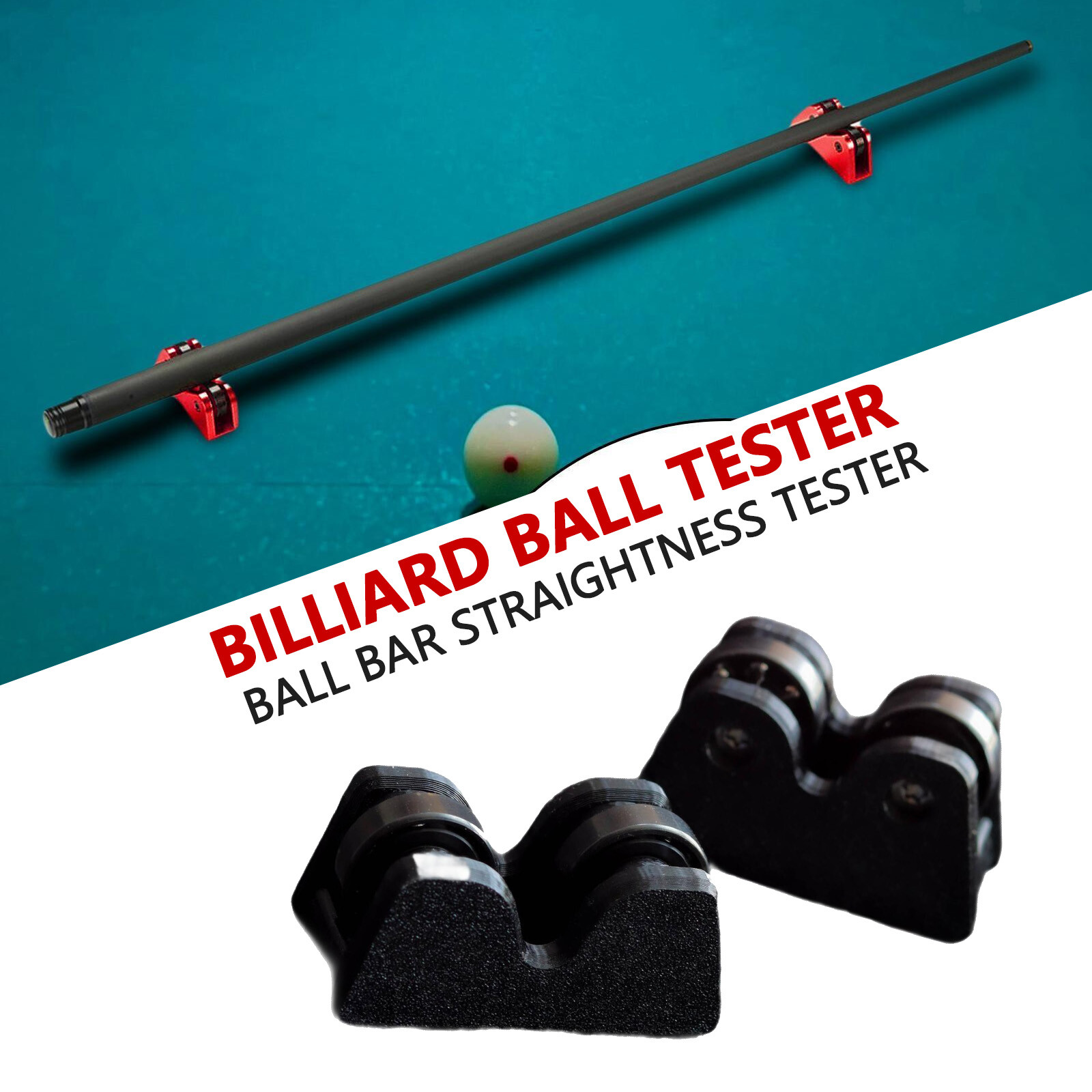 2Pcs Pool Billiard Cue Straightness Checker Tool Detection for Club Home Bar