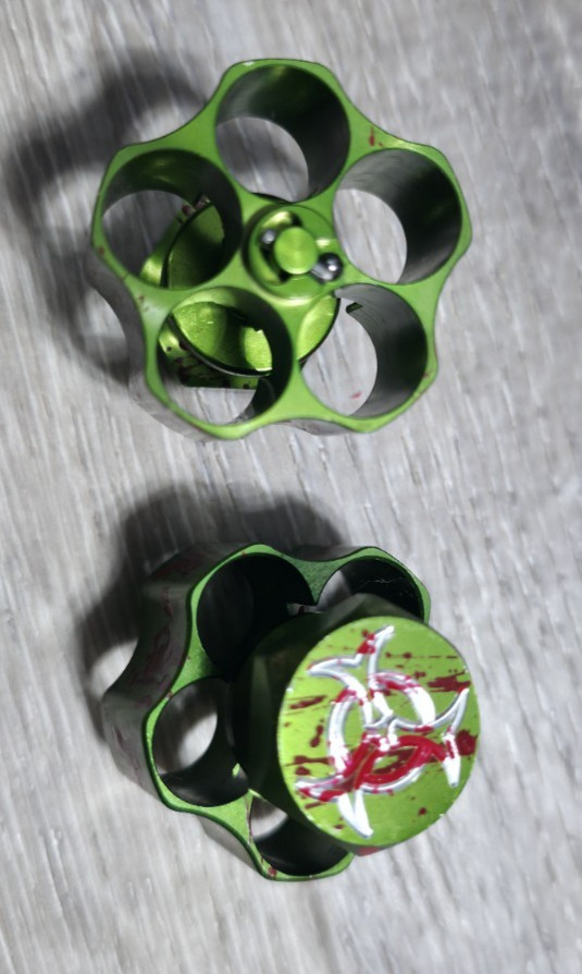 5-Star Firearms 5rds Speed Loader J2-357/38 Zombie Green Blood S&W Ruger Charter