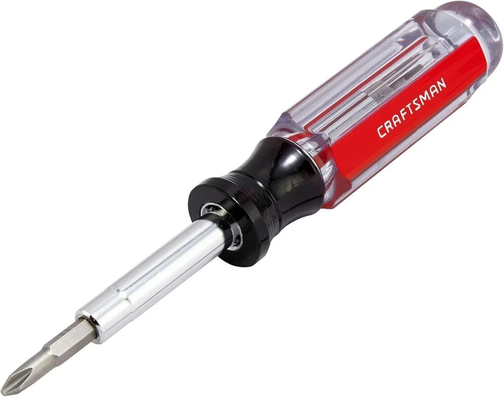 CRAFTSMAN 6-in-1 Multi-Bit Screwdriver Set with Acetate Handle Durable Tool