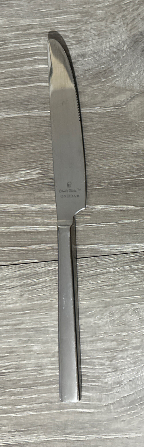 ONEIDA CHEFS TABLE DINNER KNIVES STAINLESS FLATWARE