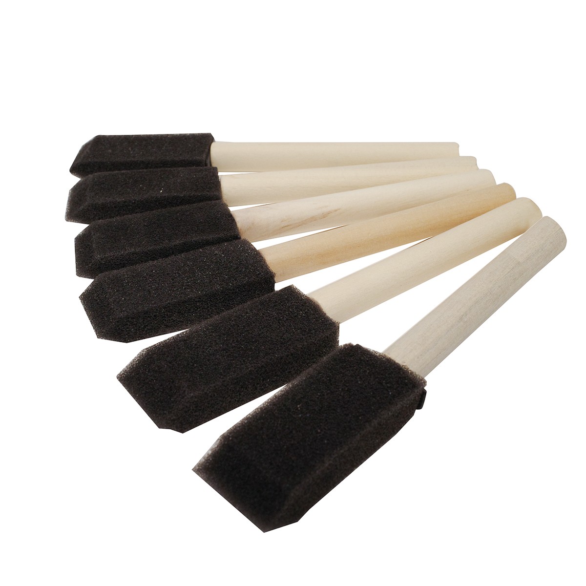 Foam Sponge Paint Brushes Small Wooden Handle Brush Art Craft Painting Supplies
