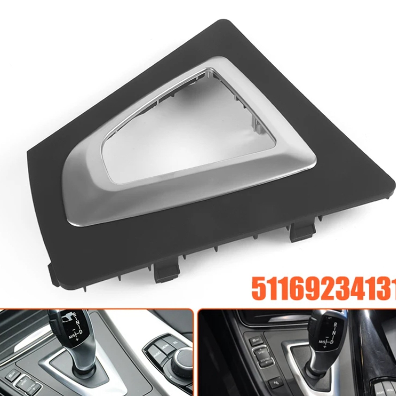 Transmission Shift Panel Trim For BMW 3 4 Series F30 F32 F33 51169234131 Black