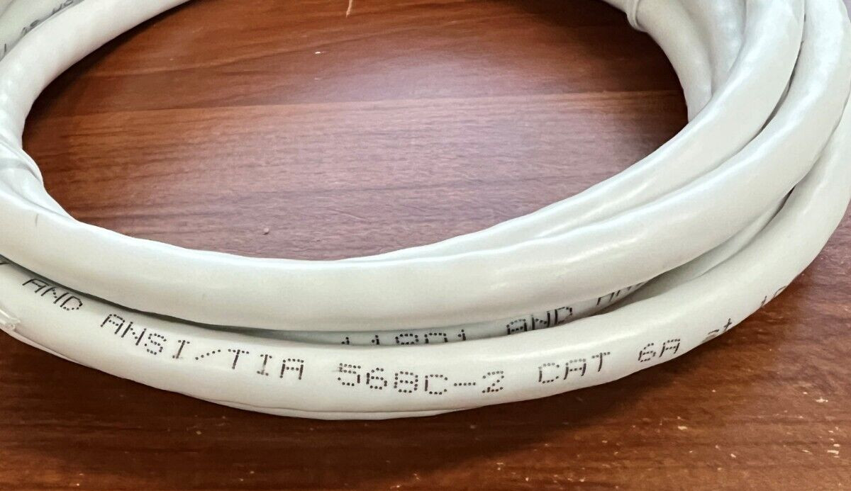 Perfect Link - 2x6ft White Cat 6a Shielded Patch Cable White-550MHz Ethernet NEW