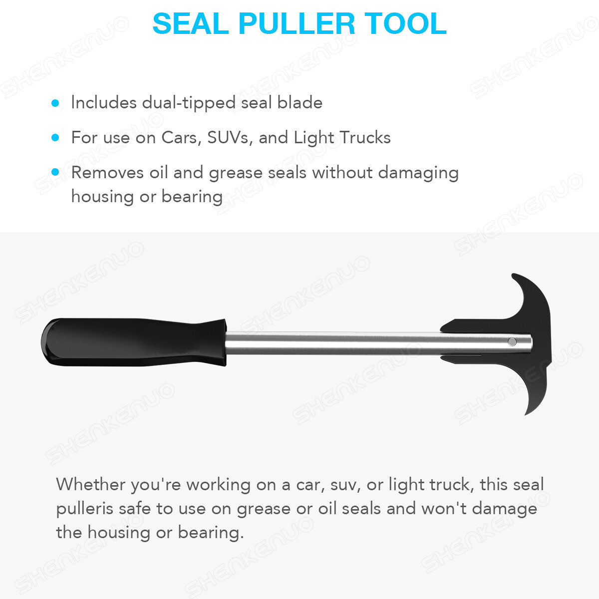 Professional Seal Puller Tool with Dual Hook Tips Remove Oil and Grease Seals 1X