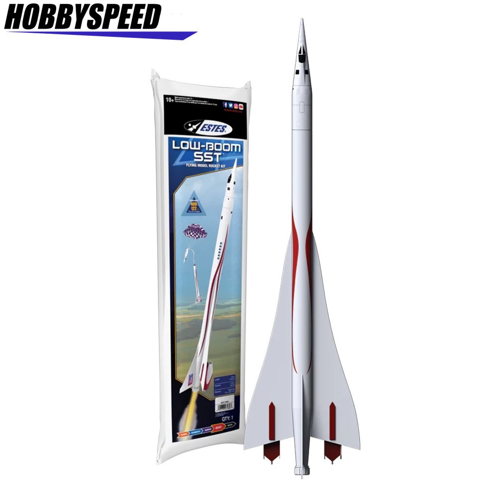 ESTES LOW BOOM SST FLYING MODEL ROCKET KIT  plastic level 3 expert EST7289 NEW