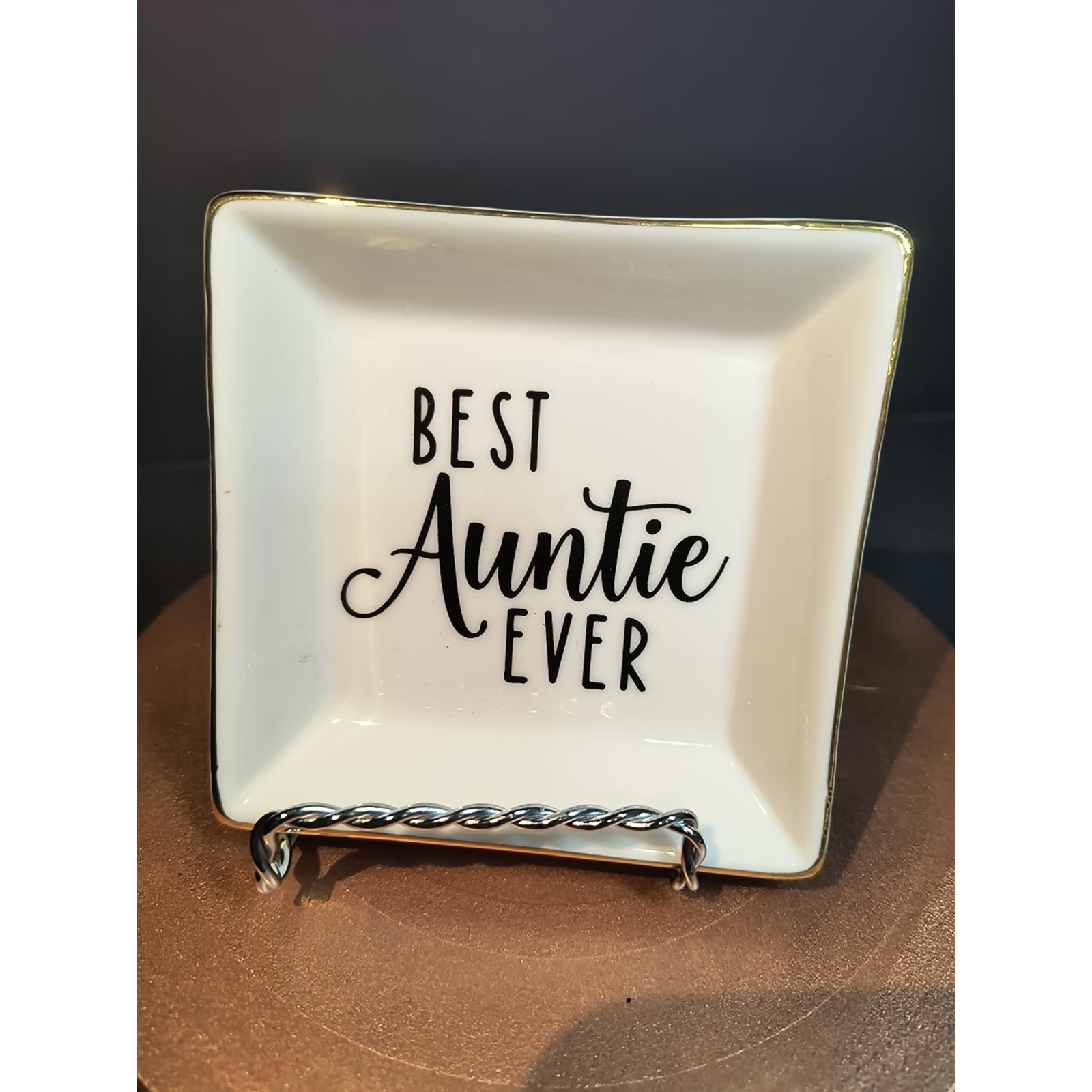 1329.  New Trinket Dish Best Auntie Ever