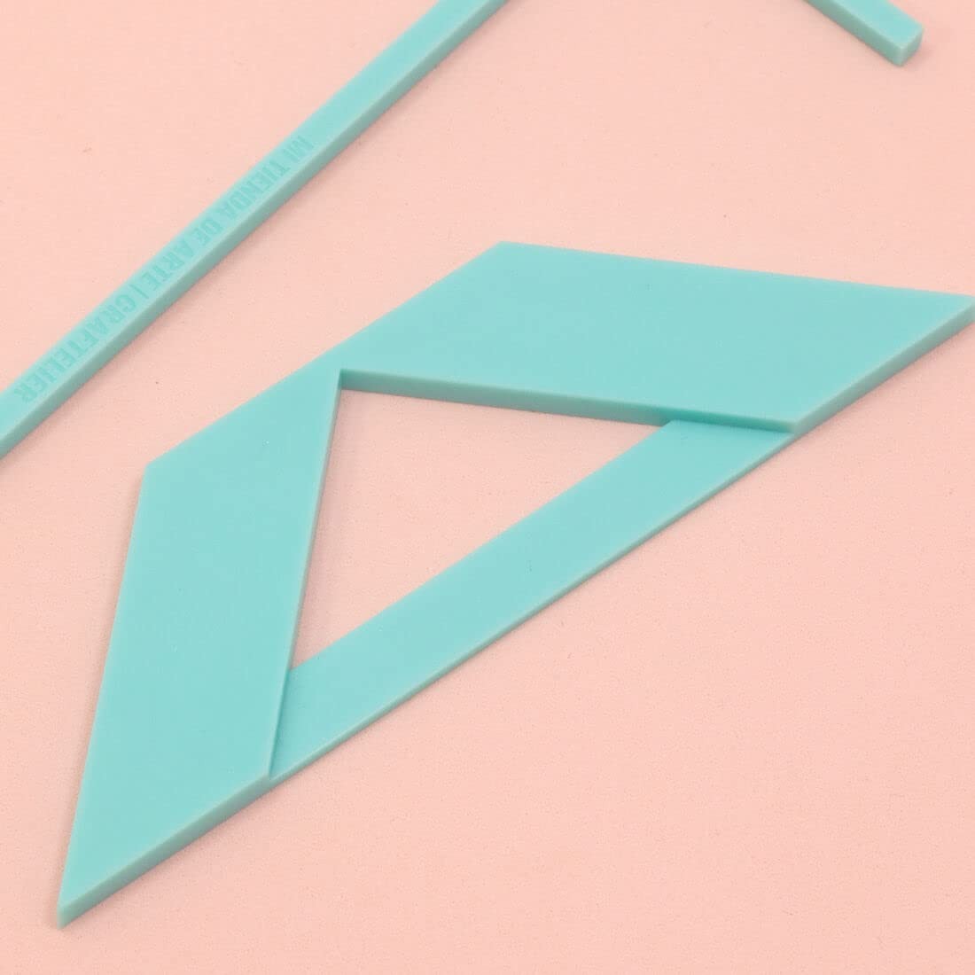 Bookbinding Ruler Set: L Ruler, T Ruler & Corner Cutting Square in Turquoise