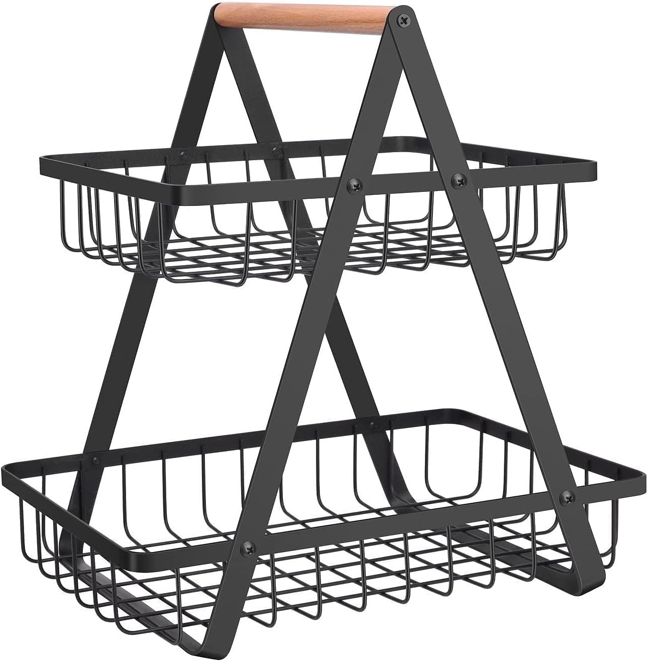 Countertop Fruit Basket,Portable Fruit Bowle for Kitchen Organizer 2 Tier Storag