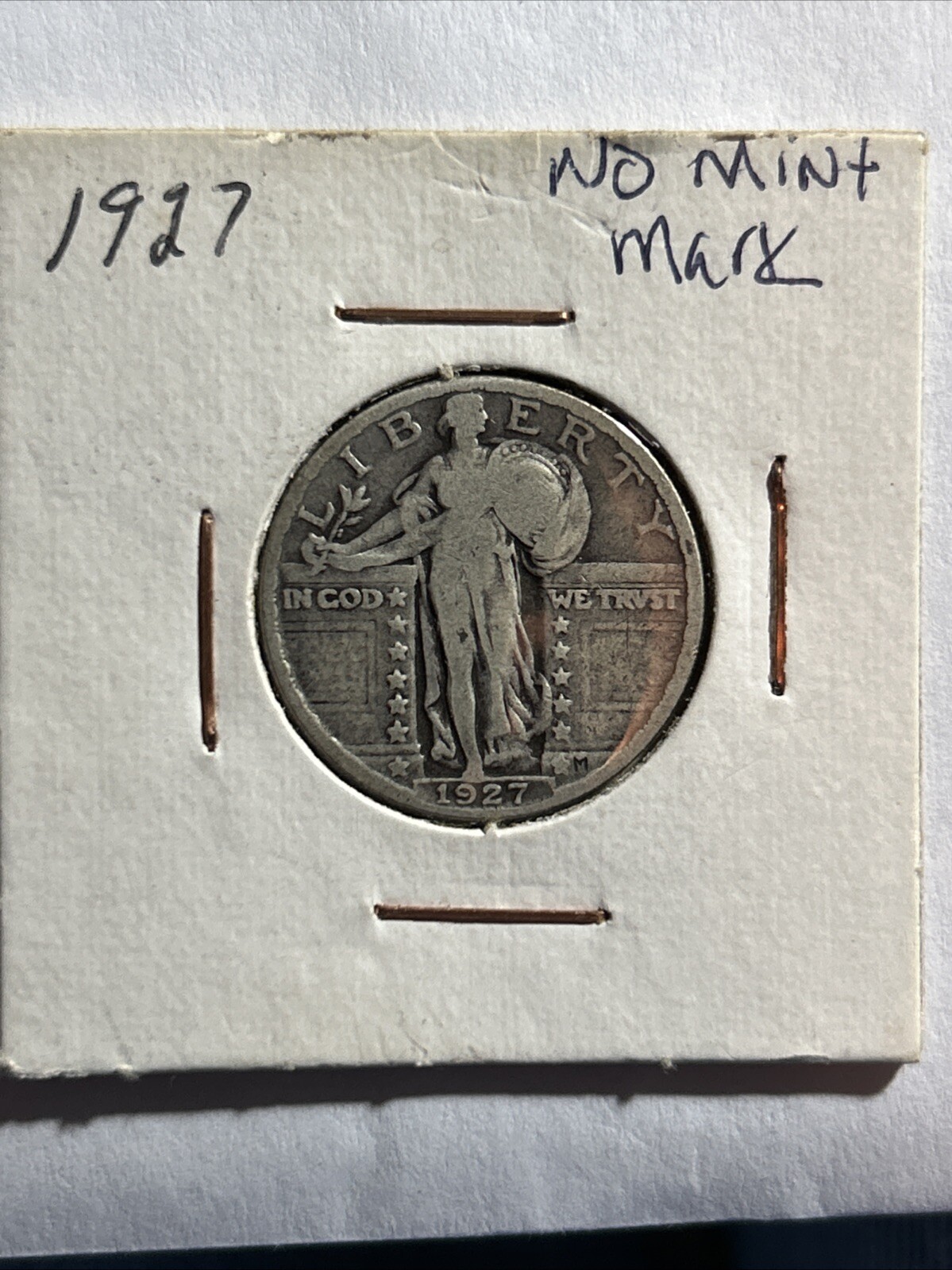 1927 Liberty 25 Cents quarter RARE no mint mark