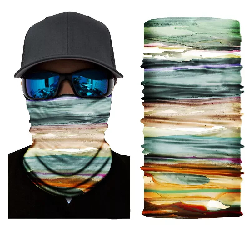 Neck Gaiter Face Mask Fishing Sun Headwear Protection Water Colors