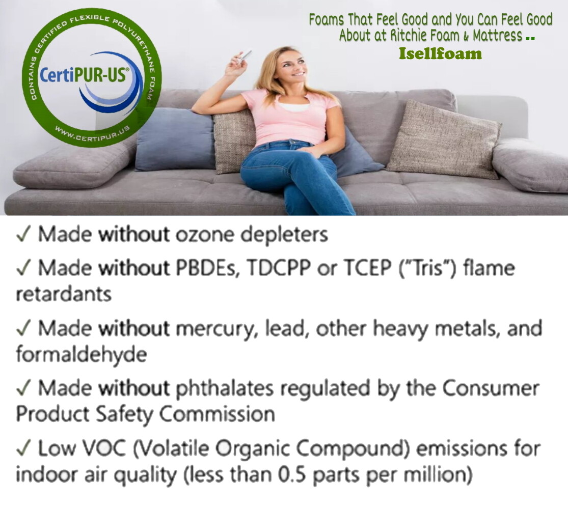 HIGH DENSITY-FOAM CUSHION 2"x24"x80" (Medium Firm Plus) Seat Replacement Foam