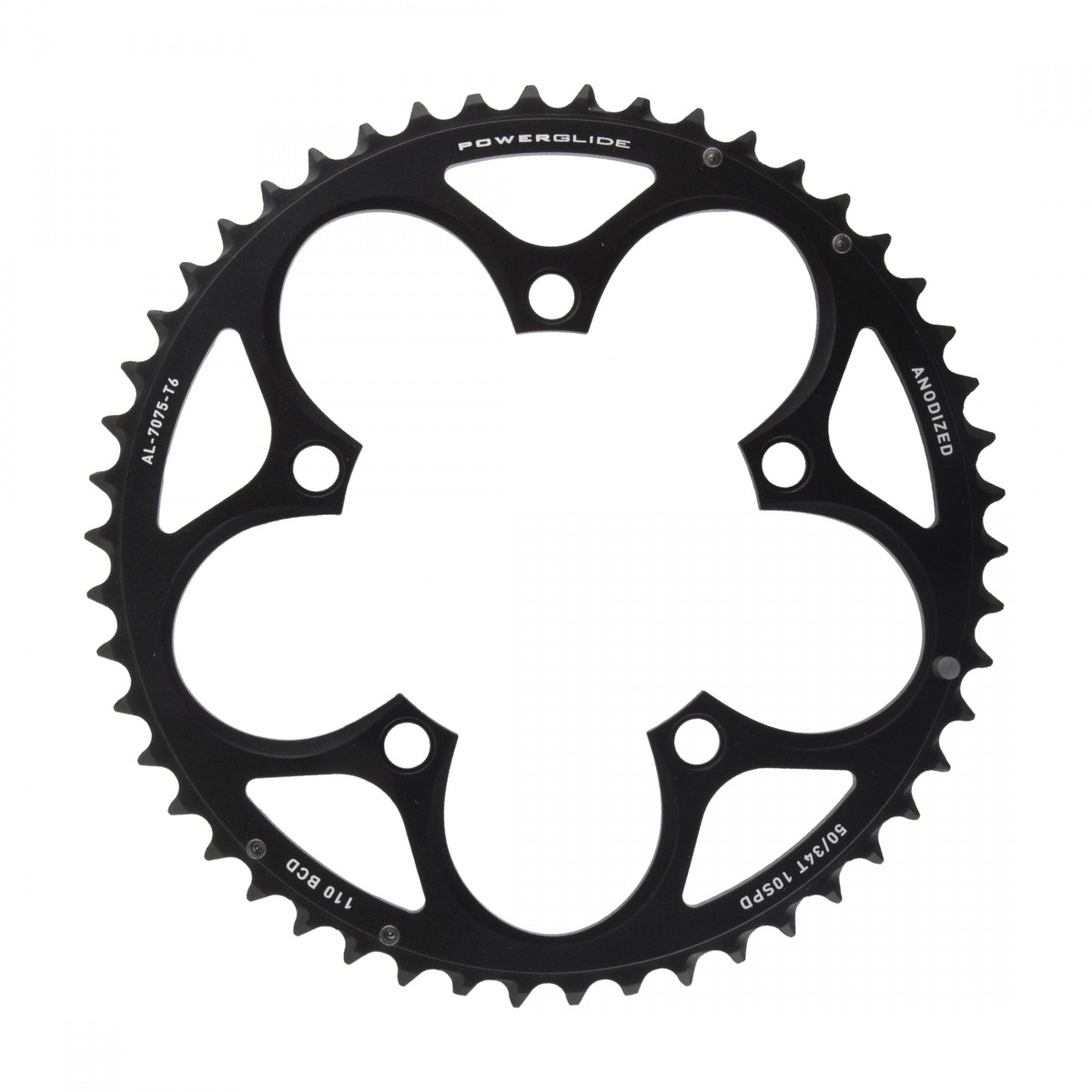SRAM Force/Rival/Apex Chainring 50t 10-Speed 110mm Aluminum Black Use with 34T