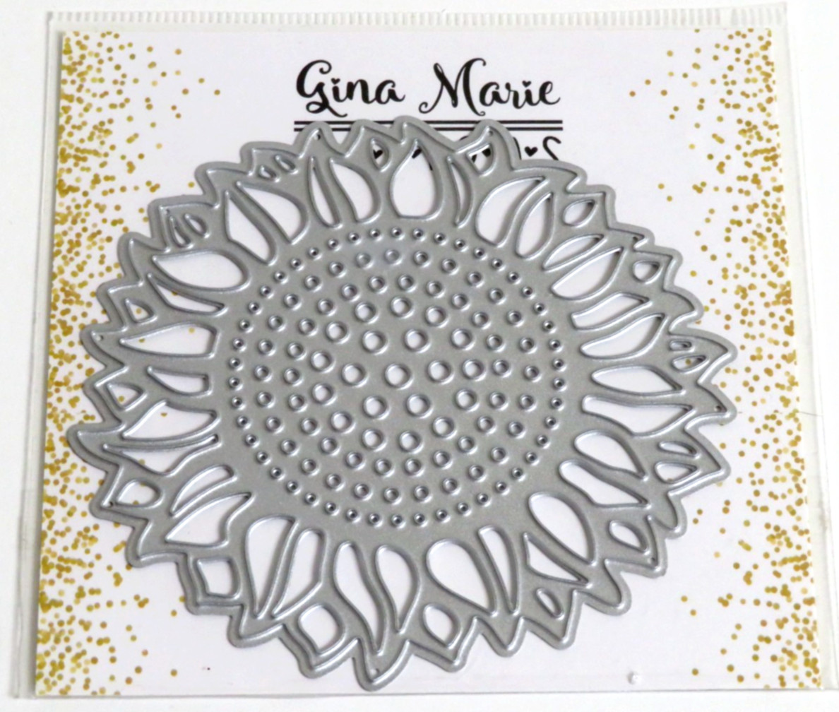 NEW Gina Marie Designs SUNFLOWER DIE 529201 Large 3 1/2" Flower  Paper Crafting