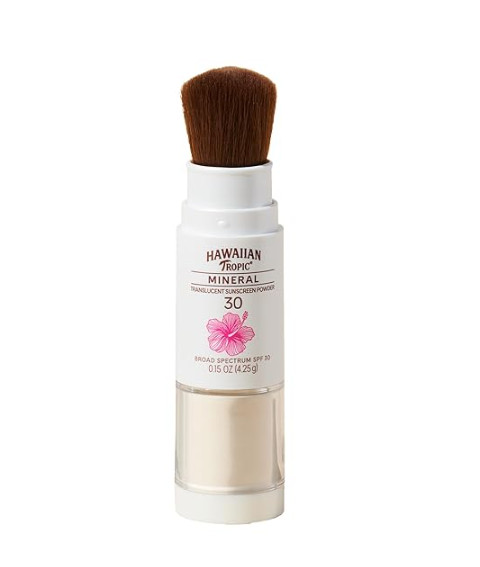 Hawaiian Tropic Mineral Translucent Sunscreen Powder & Brush SPF 30
