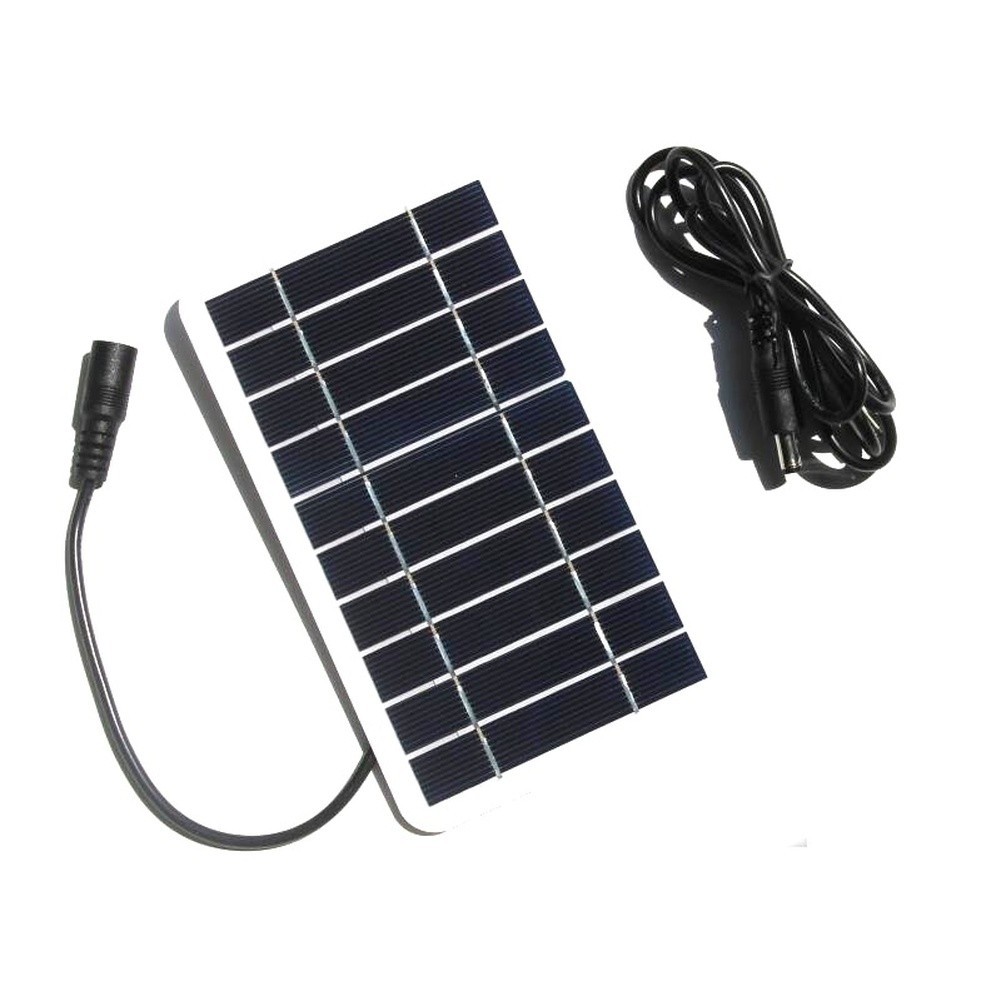 5V 2W Monocrystalline Solar Charger Panel DC5521 Connector for 3.7V Electronics