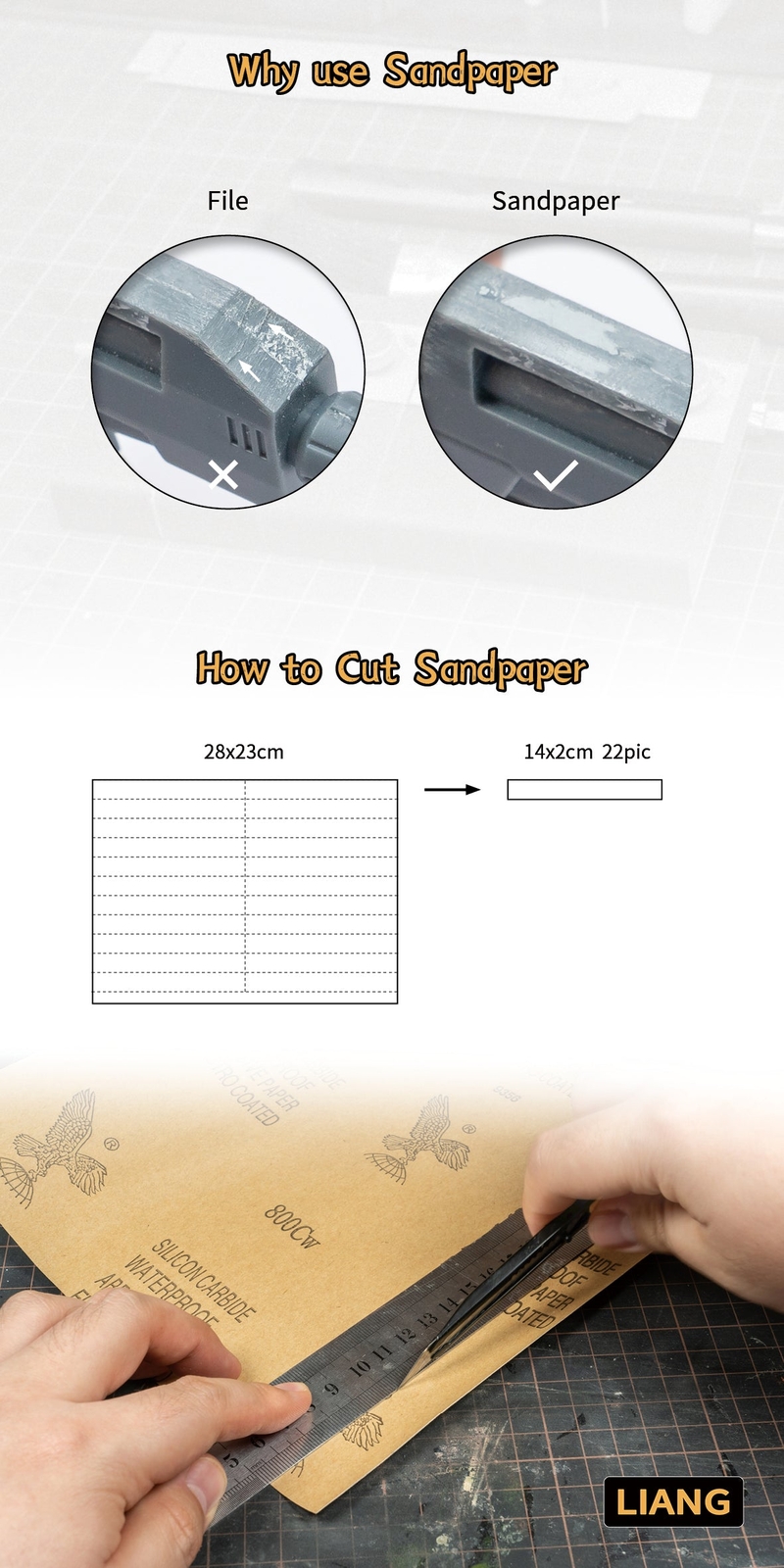 Liang Tools Sand Paper Holder B LIANG-0226b
