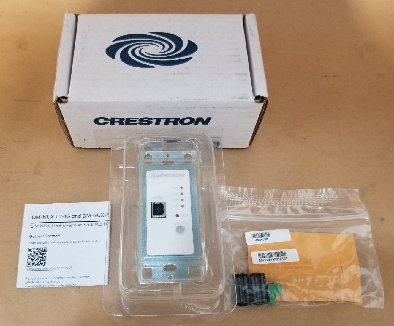 Crestron USB-NX2-LOCAL-1G-W / IP Extender Conference Room AV - BRAND NEW