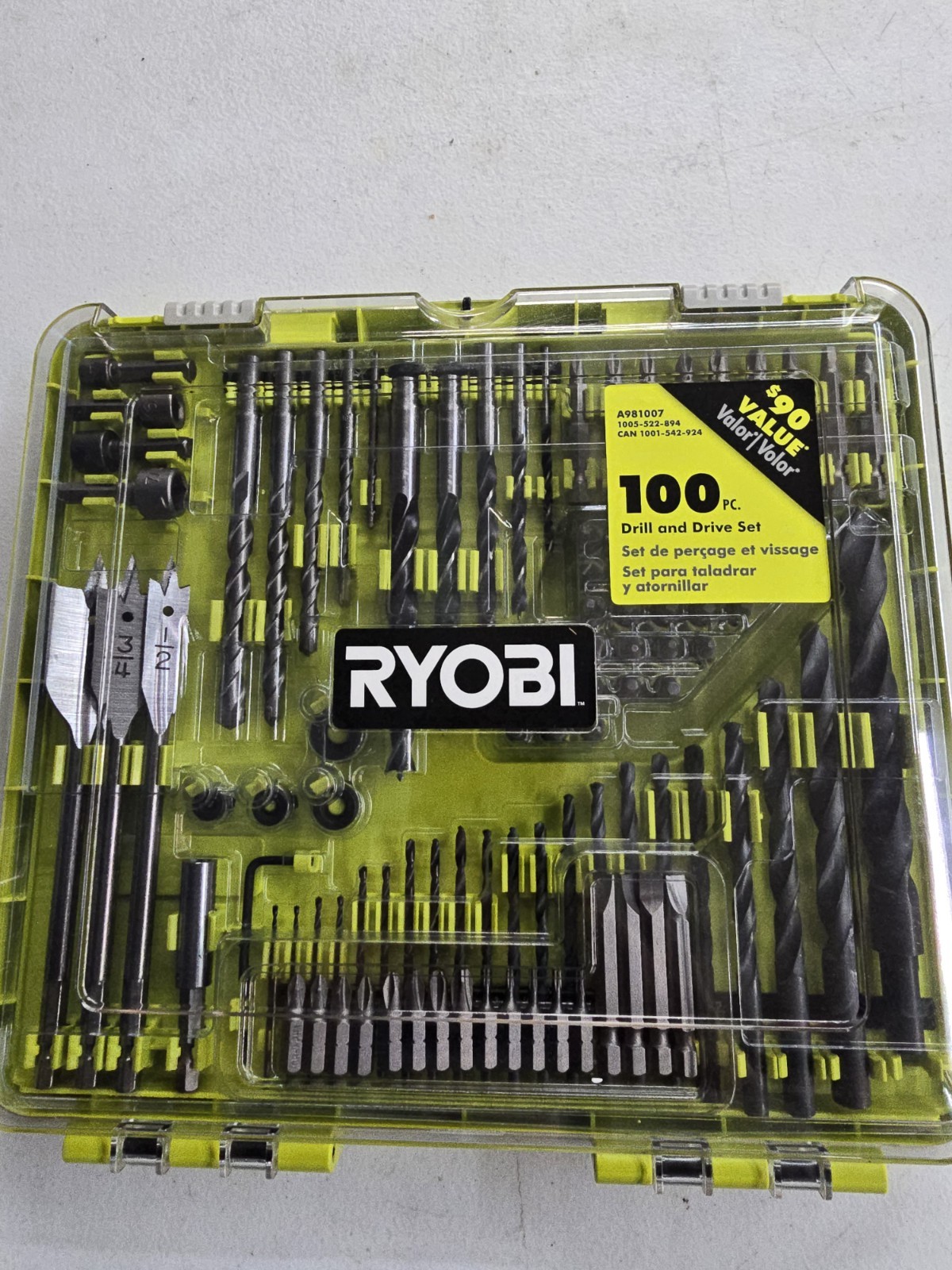 Ryobi 100 Pcs Drill And Driver Set A981007 brand new in box.