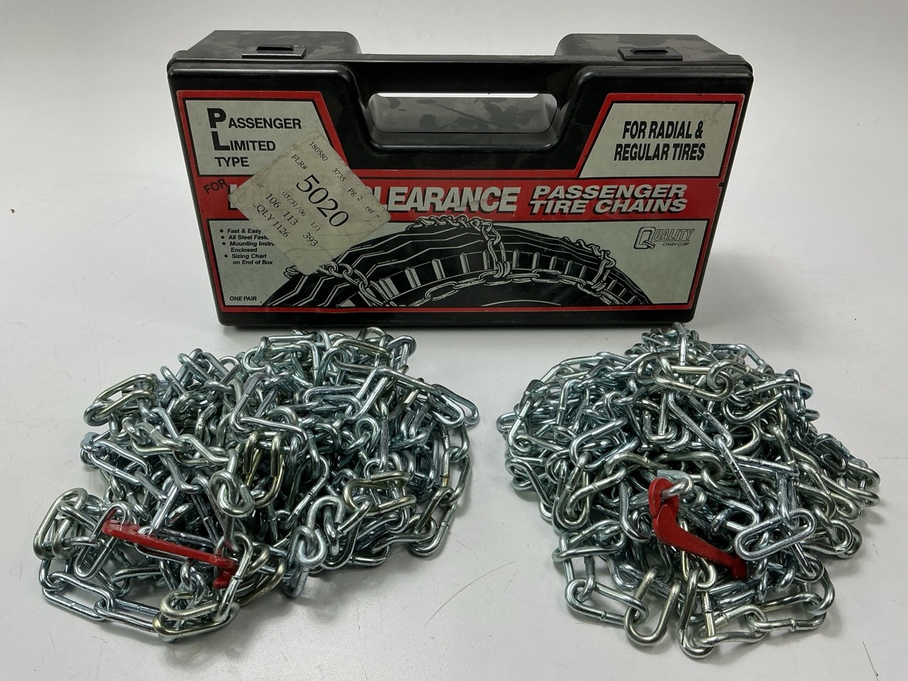 Quality Chain 1126 Tire Snow Chain PAIR For 195/45-16, 205/40-17 Tires