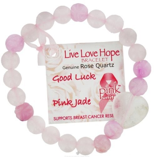 Zorbitz Pink Rose Quartz Bracelet – Good Luck Pink Jade Lotus Flower Bracelet