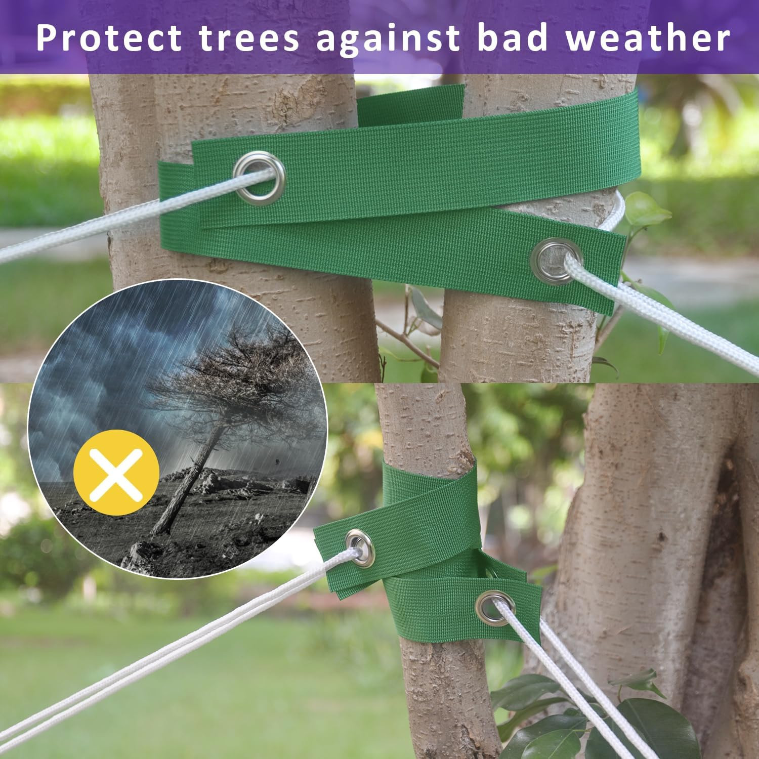 Tree Straps for Staking, 8 PCS Tree Support Straps for Newly Planted Saplings an