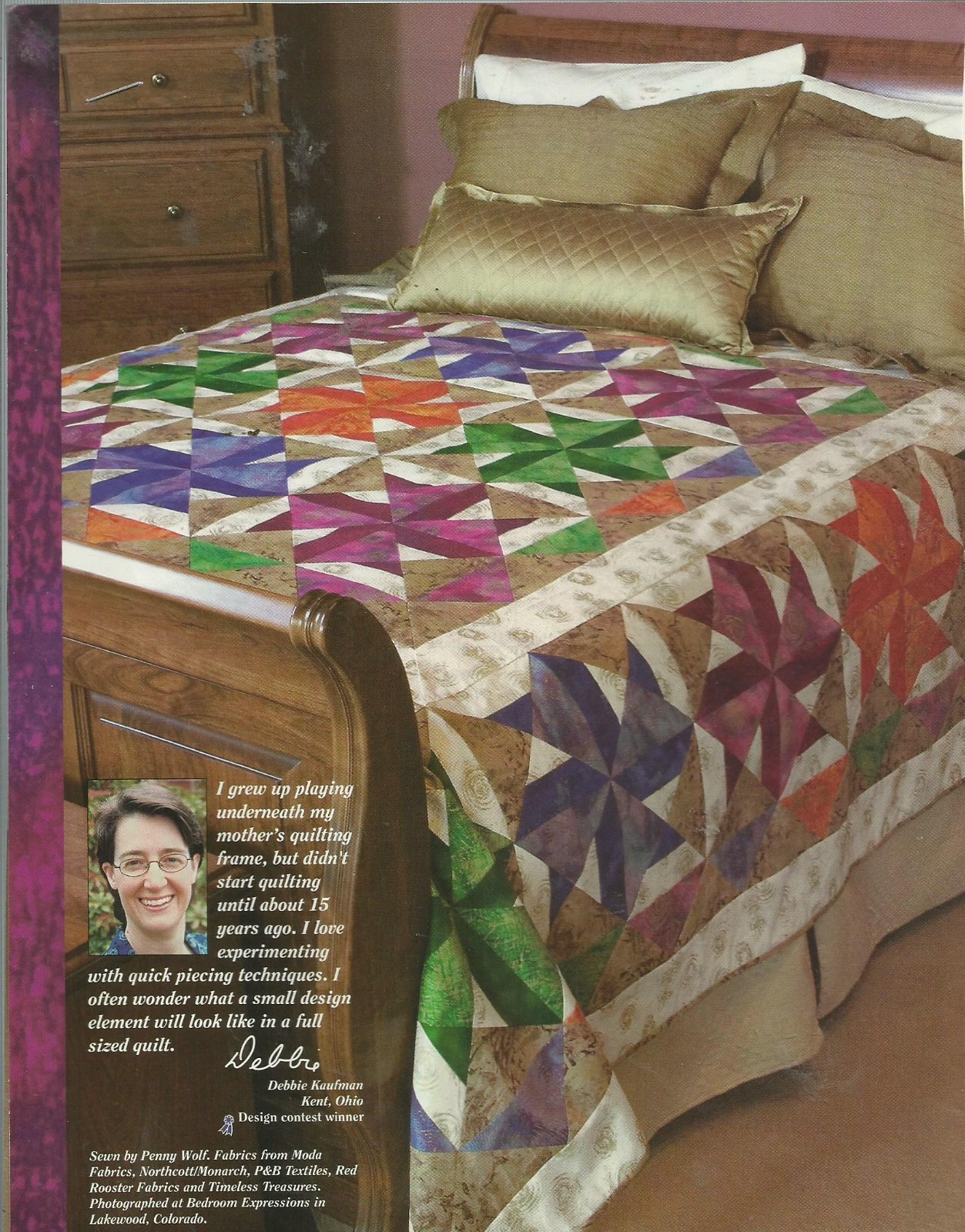 B0551  SPARKLING PINWHEELS QUILT PATTERN/INSTRUCTIONS