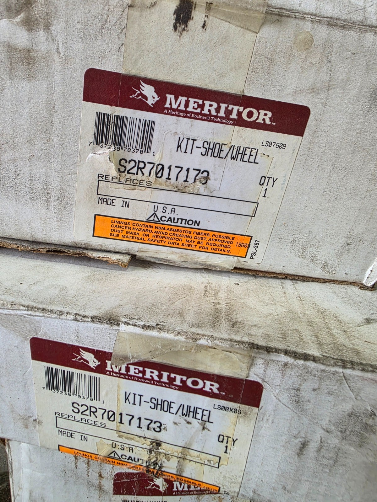 Meritor 11-5/8" x 3-1/2" Single Piston Air Brake Disc Pad Kit