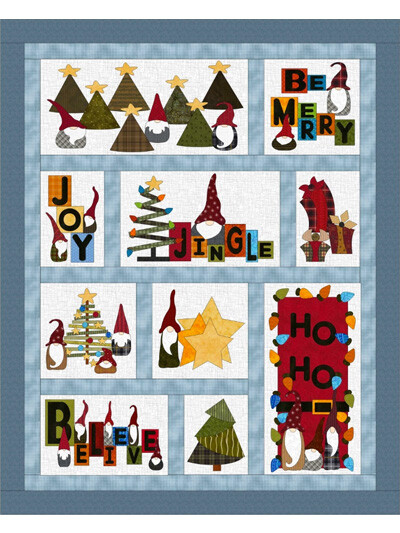 NIP Fat Cat Gnome for the Holidays APPLIQUE Quilt Pattern NEW