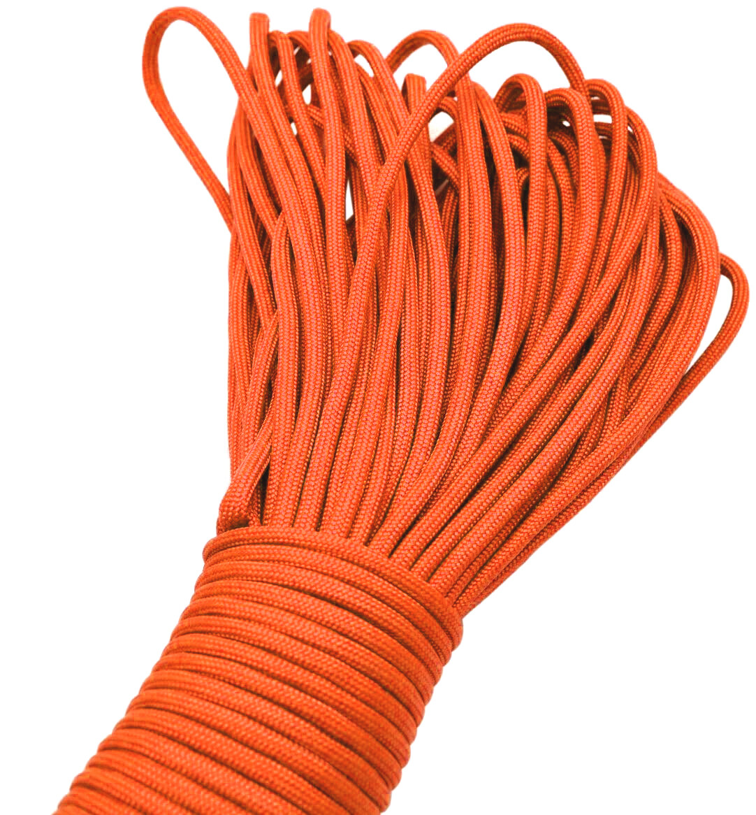 Sirius Survival 100ft Paracord Rope, 350lb 4mm 7 Strand Core - 5 Colors