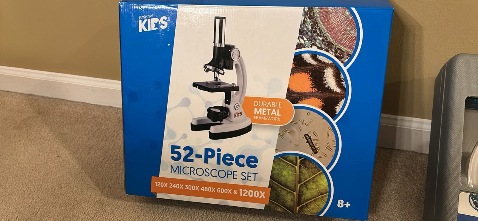 AmScope Kids 52-Piece Microscope 1200X STEM Kit with Case
