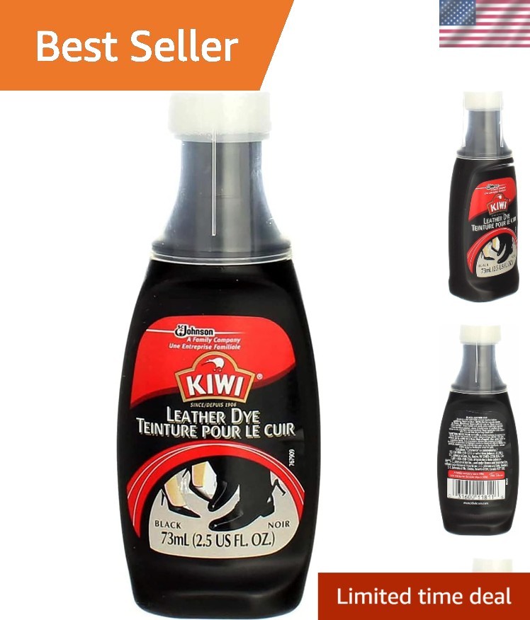 Elegant Black Leather Dye Restorer for Shoes and Accessories - Water Resistant