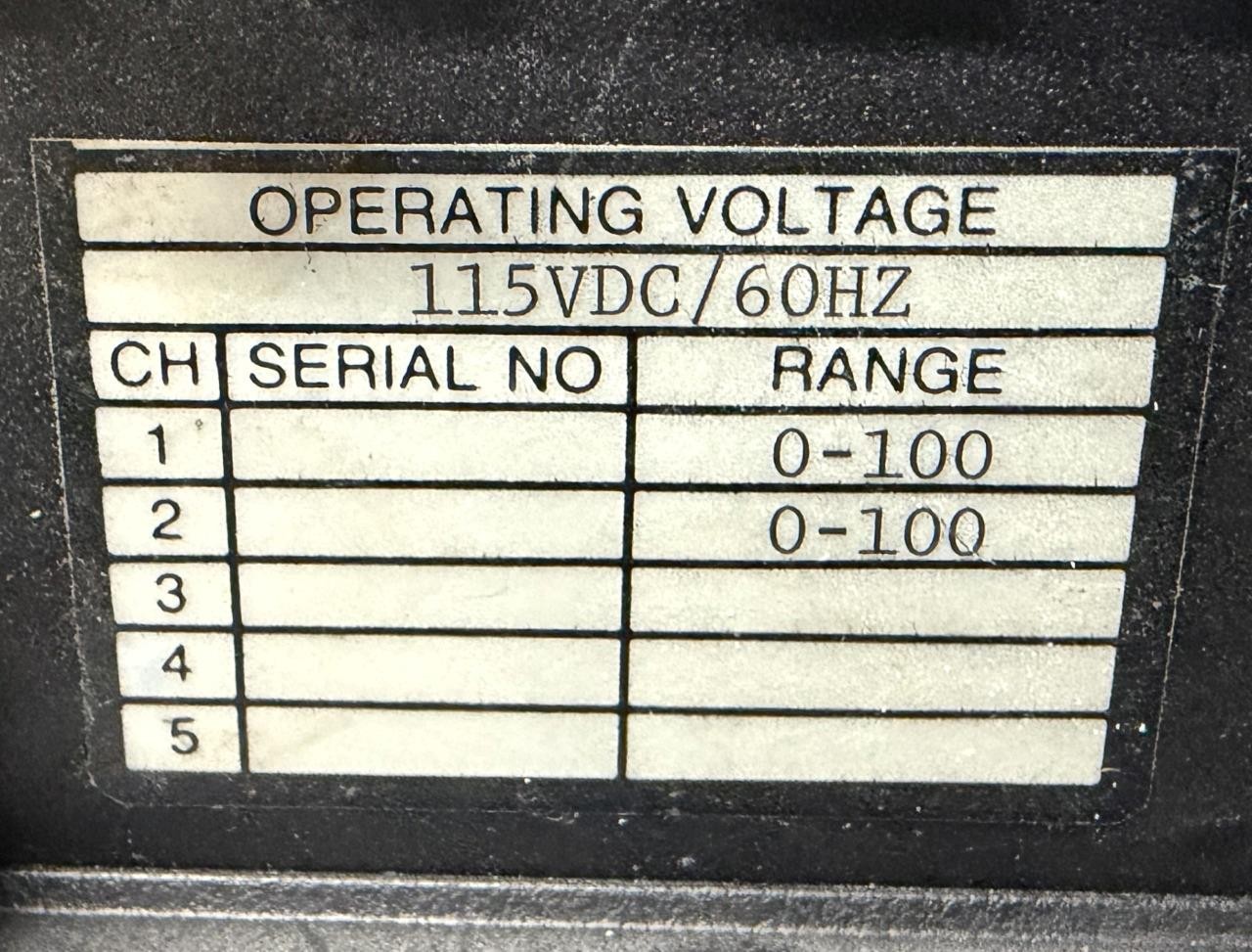 Omega Engineering Dual Channel Mass Flow Controller Readout 115V 60Hz