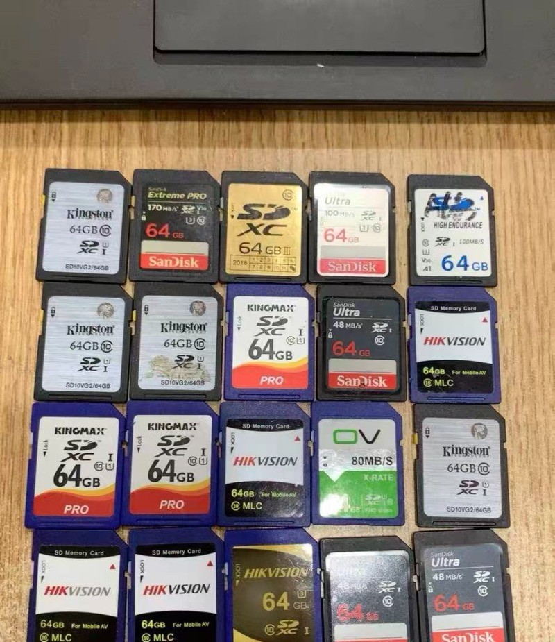 Lot of 10 64GB SDXC MEMORY SD CARD SDHC CAM