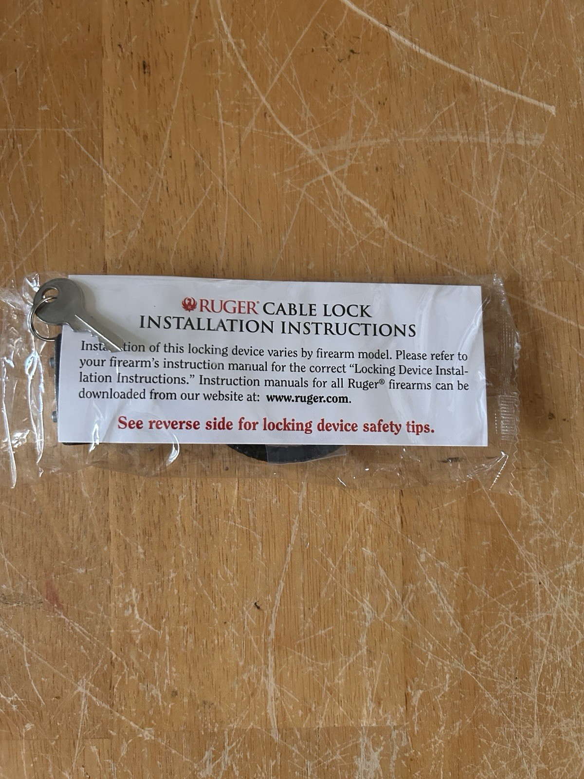 Gun Lock Ruger Firearm Gun Safety Cable Lock Brand New FREE SHIP