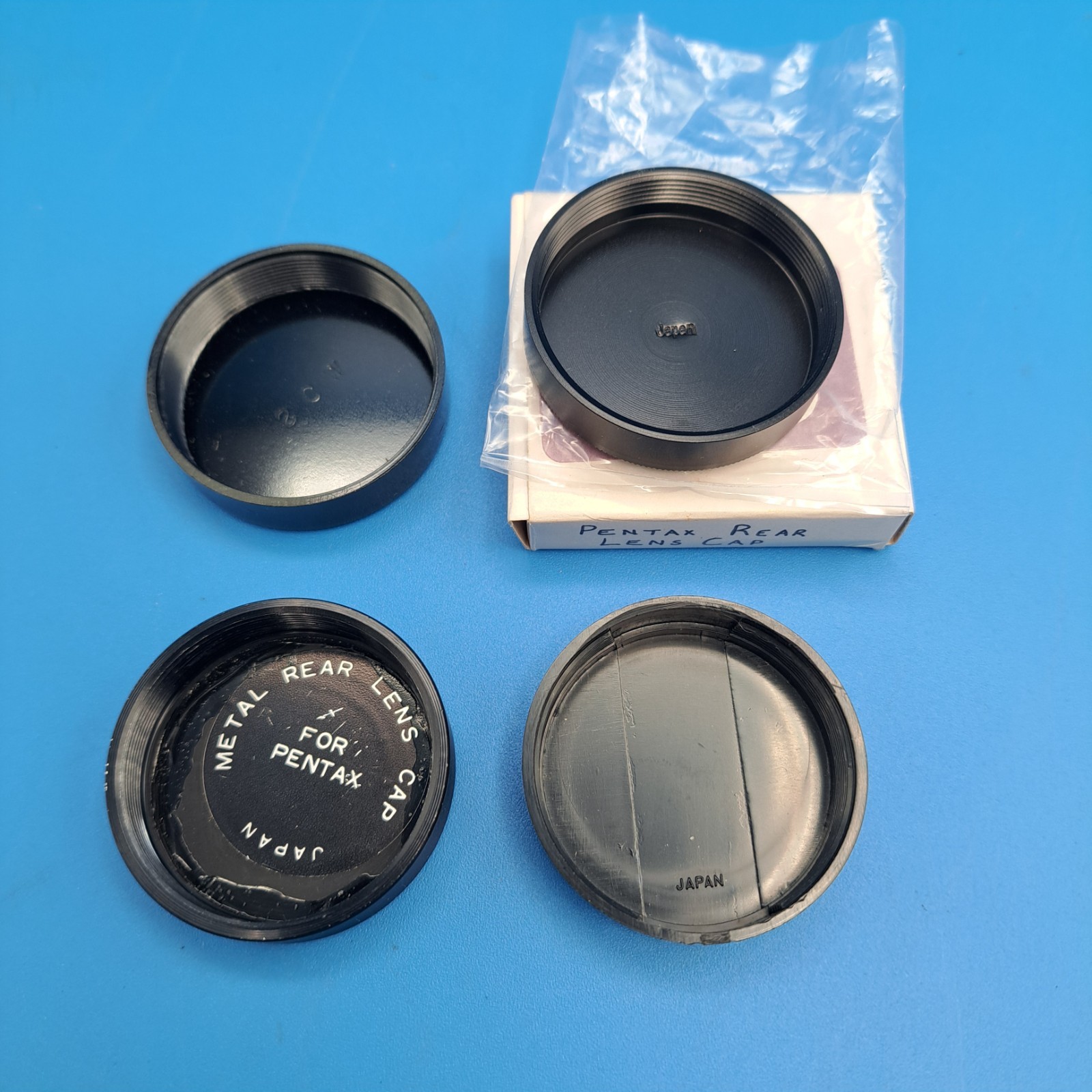 4 Vintage Pentax Rear Lens Caps - Made in Japan