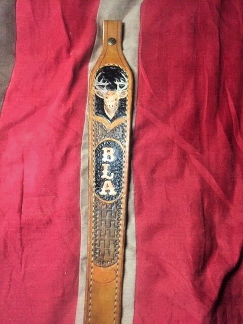 Rifle Adjustable Sling ~ Plain or Hand Tooled or Leather LACED - Padded