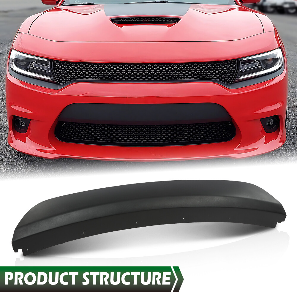 Front Bumper Face Bar Trim Molding Step Pad Fit For 2015-2022 Dodge Charger