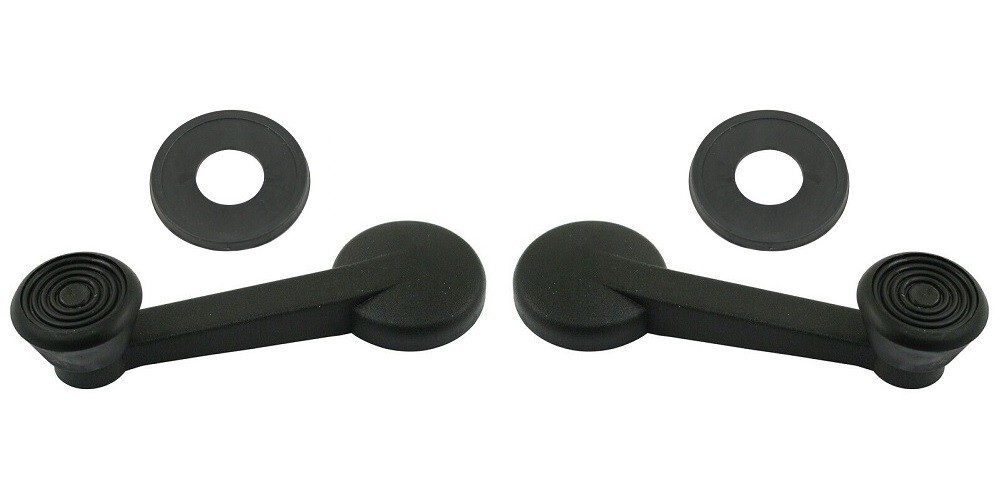 Empi Interior Window Crank Set Black for VW Bug / Beetle 1968-1974 Left/Right