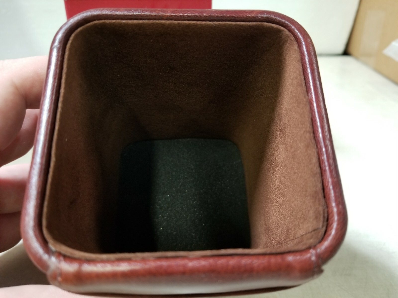 Dacasso A3010 Mocha Leather Pencil Cup