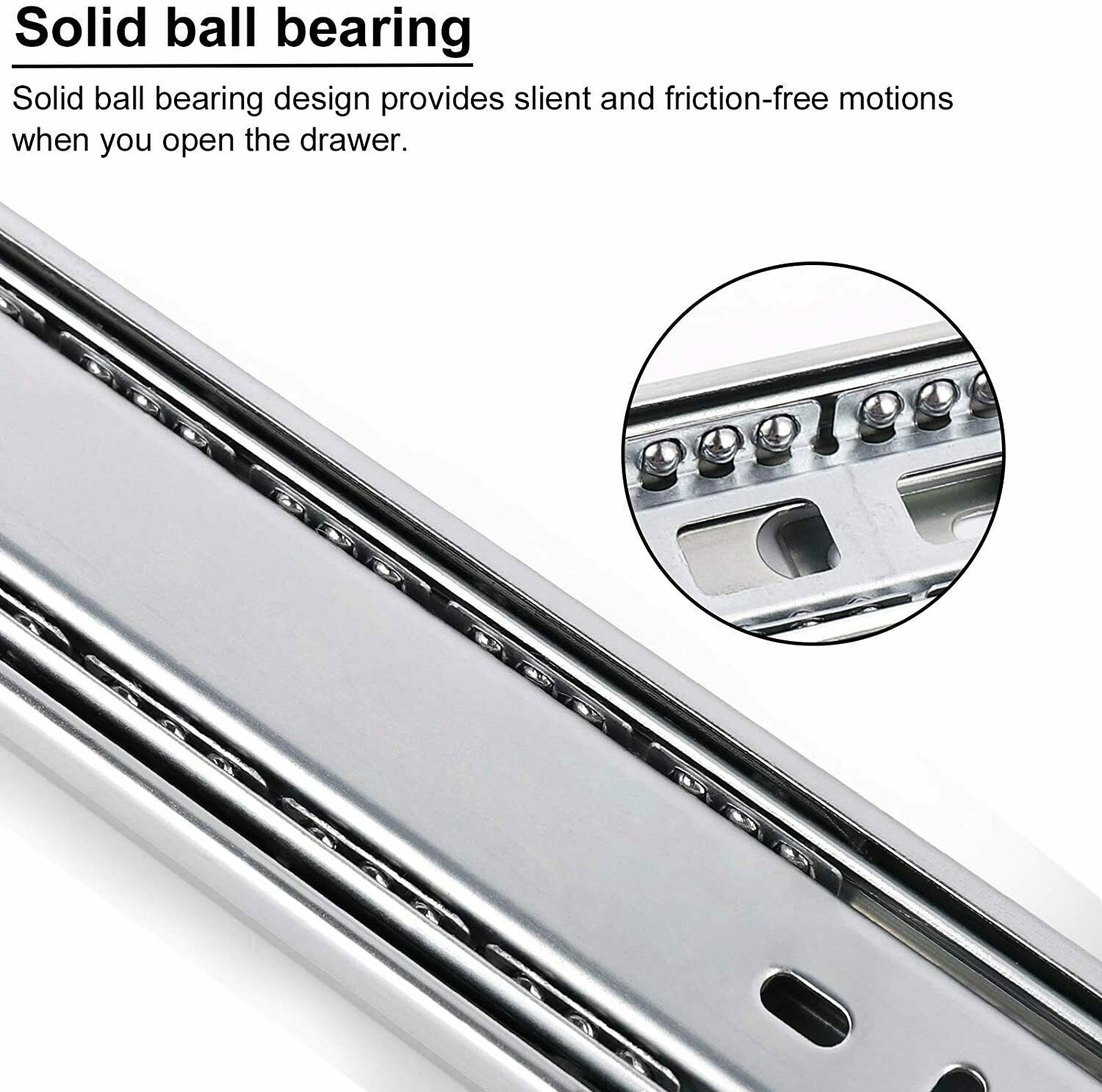10 Pair Full Extension 100lb Ball Bearing Drawer Slides Soft/Self Close 10"-24"