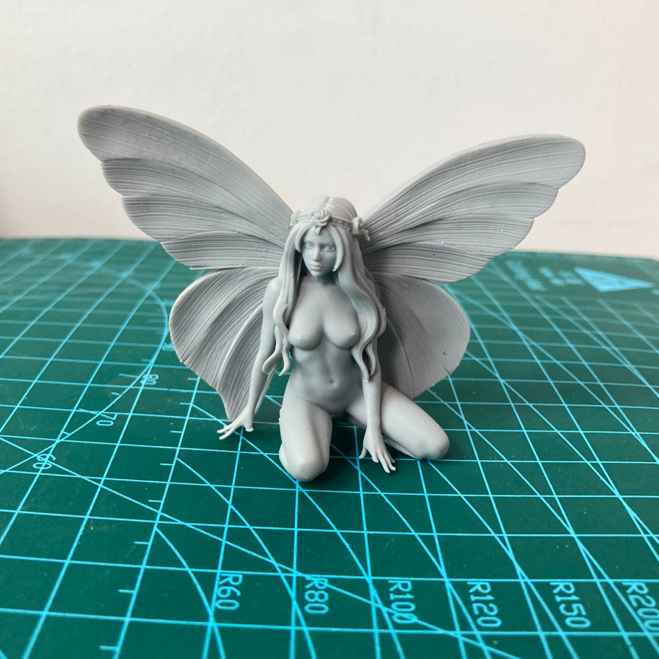 1/24 Scale Resin Figure Model Sexy Naked Butterfly Girl Unassembled Unpainted
