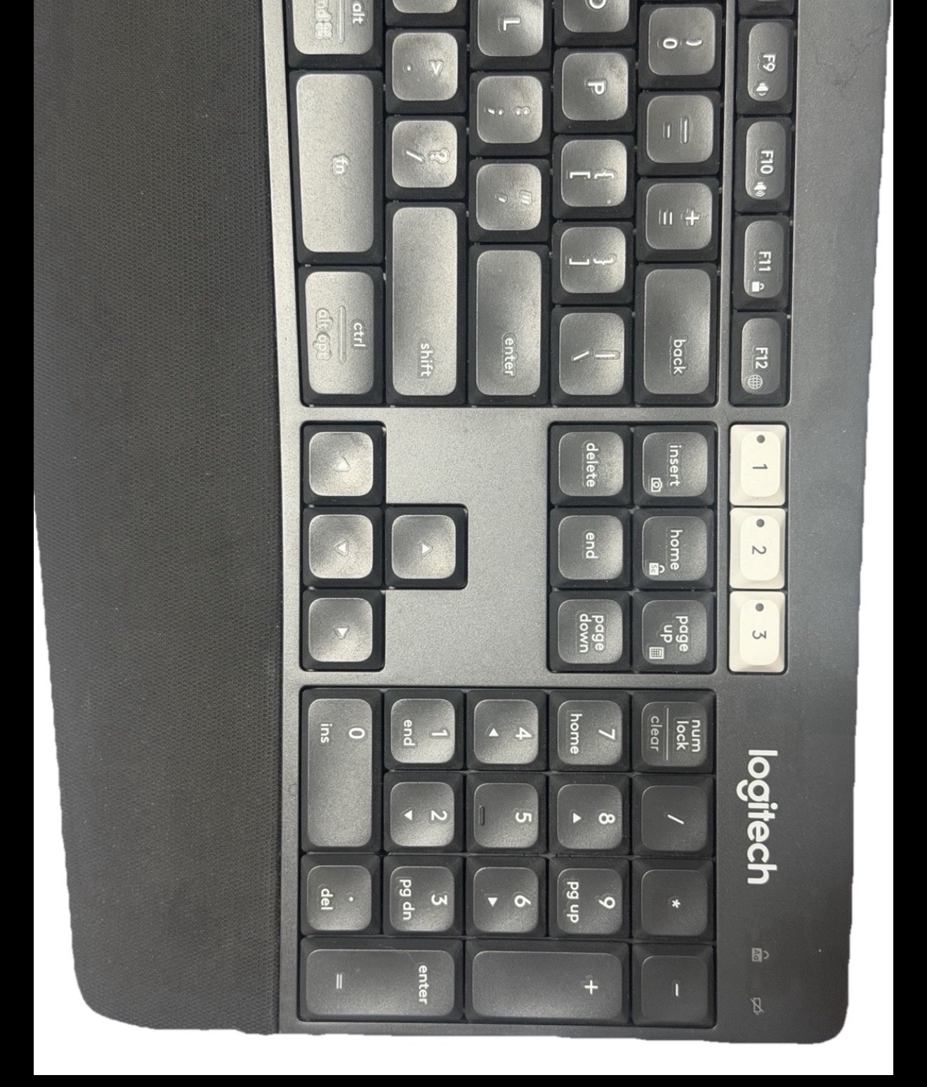 Logitech K850 Wireless Bluetooth Keyboard, WITH USB Unifying Dongle Works Great