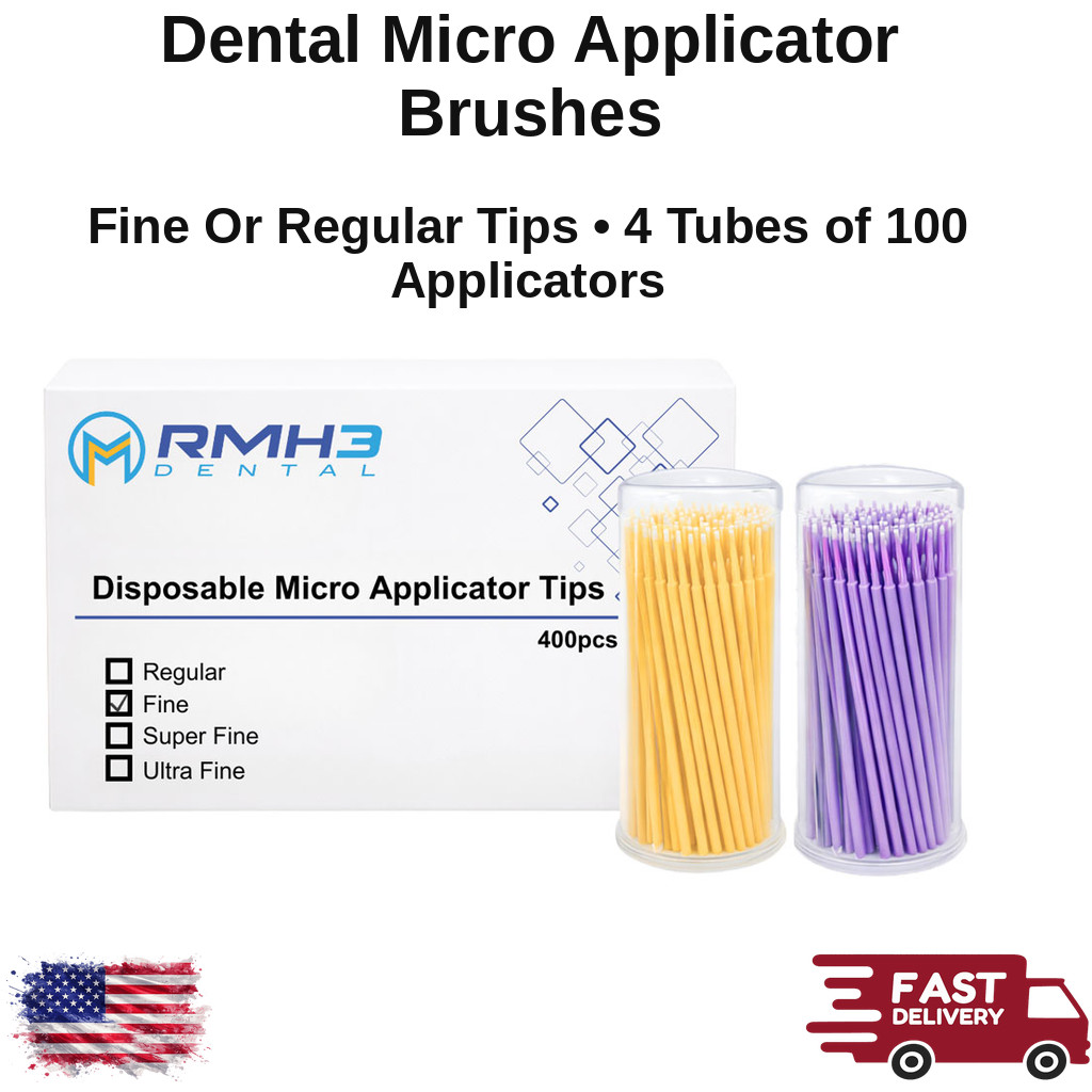 Micro Applicator Brushes 4 Packs of 100 Applicators Dental Supplies for