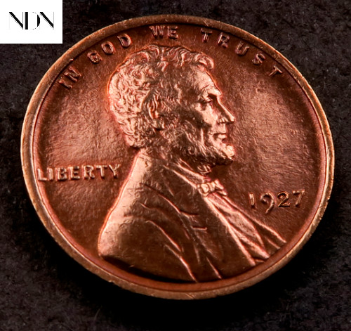 1927 Lincoln Wheat Penny Cent - Gem BU Red