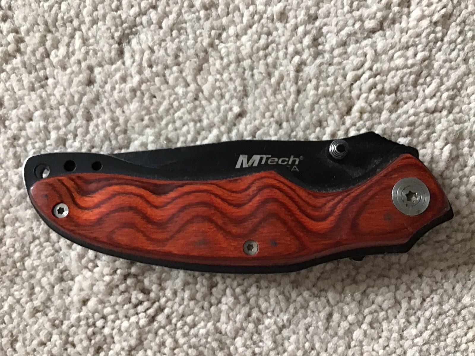 MTech USA 440 Steel USA Design Folding Pocket Knife Wooden Handles Handcrafted