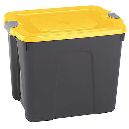 Durabilt 8520Grbkyl.08 Stackable Storage Tote W/ Lid, 22 Gal, 23-3/4 In L X 18
